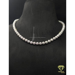 Collar de Bolas de Moissanita Brillante en Plata de Ley 925, Joyería de Alta Gama de Trisha Jewels - Product Image 4
