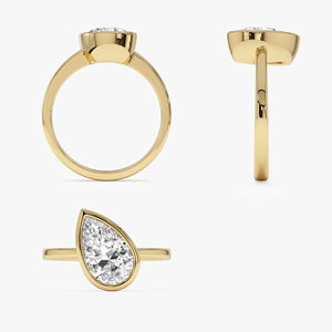 แหวนเพชรทรงลูกแพร์ 1.5 กะรัต ทองคำขาว 14K สำหรับผู้หญิง เพาะเลี้ยงในห้องปฏิบัติการ ได้รับการรับรองจาก IGI ระดับ VS-VVS หรูหรา - Product Image 2