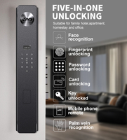 Cerradura Digital Wifi Tuya, Cerradura Inteligente para Puerta Exterior con Cámara, Huella Dactilar y Huella de Palma