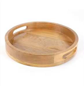 Plateaux de service en bois multifonctionnels pour le rangement et la décoration, collection de plateaux en bois faits à la main - Product Image 1