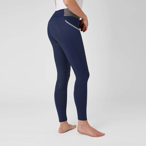 Leggings d'équitation en silicone uni à motif floral, vêtements d'équitation personnalisés pour femmes - Product Image 3