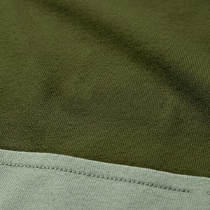 T-shirt color block à col rond, coupe slim, en coton, manches courtes, style streetwear bicolore, pour l'été, à prix abordable - Product Image 6