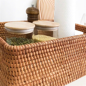 ถาดเสิร์ฟหวายสานมือ ถาดเสิร์ฟอาหารหวายธรรมชาติ ชุดถาดสำหรับตกแต่งบ้าน ร้านอาหาร และการใช้งานในธุรกิจบริการและความต้อนรับ - Product Image 6