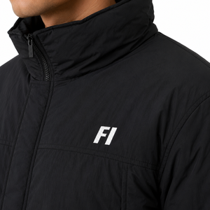 Custom Logo <b>Men</b> Puffer Jacket High Neck Insulated Winter Coat Water Resistant Heavy Duty Padded <b>Men's</b> Jackets OEM Wholesale USA - Product Image 5