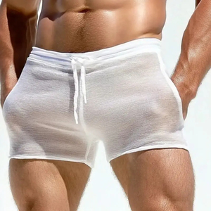 Pantalones Cortos Deportivos Sexys con Cordones para Hombre - Pantalones Cortos Cómodos para el Hogar y el Fitness, Pantalones Cortos Deportivos Transpirables, Elegantes Pantalones Cortos para Descansar - Product Image 4