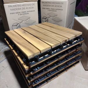 กระเบื้องพื้นสวนไม้สักอะคาเซียกันน้ำหลายชั้น ดีไซน์ทันสมัย รูปทรงสี่เหลี่ยมจัตุรัส ขนาด 30x30 ซม. ระบบล็อคสองชั้นแบบคลิก ป้องกันการลื่น - Product Image 6