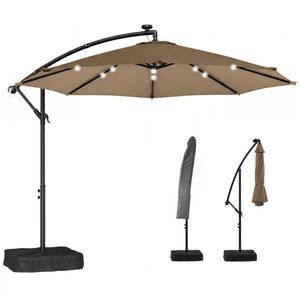 Ombrellone da Giardino in Acciaio Inossidabile con Copertura in Poliestere 2,5m/3m per Cortile, Ristorante, Spiaggia, Parco, Piscina, Uso Esterno - Product Image 2