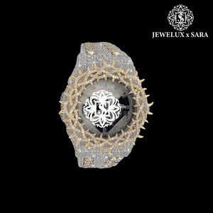 Reloj de Diamantes Mossinate con Incrustaciones de Oro Rosa, el Más Vendido, para Uso Nocturno y en Discotecas, Disponible a Buen Precio - Product Image 1