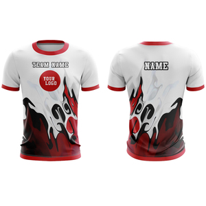Custom Men's O-Neck Short Sleeve T-Shirt 100% <b>Polyester</b> Sublimation Print Breathable Regular Fit With Pattern Front Logo - Product Image 2