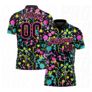 Bowling Jerseys <b>Black</b> Colorful Men <b>Plain</b> Golf <b>Polo</b> Blank T-<b>Shirt</b> Unisex Custom Logo Embroidered Sport <b>Polo</b> <b>Shirts</b> Polyester - Product Image 1