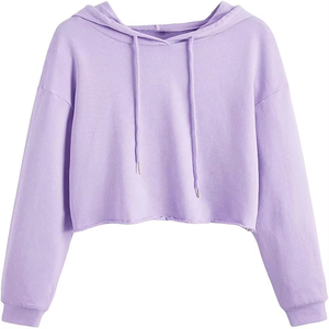 Sudadera con Capucha Marrón para Mujer, de Color Sólido, Manga Larga, Tejida en Algodón, Informal, para Invierno, Ecológica, Transpirable - Product Image 4