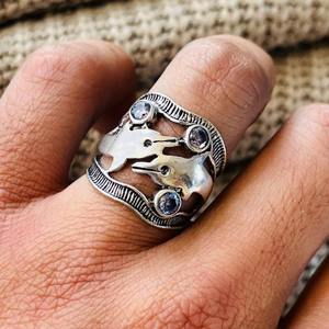 Fashionable Latest Amethyst Dolphin <b>Ring</b> Silver Plated Hollow <b>Ring</b> <b>Chunky</b> Cocktail <b>Ring</b> Dainty Dolphin Wholesale <b>Ring</b> For Women - Product Image 4