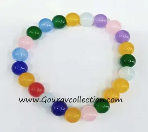8 mm Artistic Stone Beads Fashion Bracelets For Mans And Women Color Mix Available at Best Price from India GC-BR-141