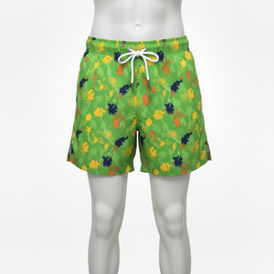 Shorts de bain pour hommes à taille élastique, impression par sublimation, polyester, pour surf et natation, été, prix bas, haute qualité - Product Image 3