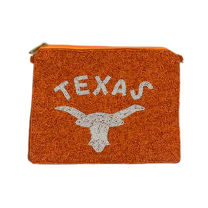 Porte-monnaie brodé de perles Longhorns, pochette personnalisée faite à la main, sac fourre-tout promotionnel en perles de rocaille fait main par MULTI CRAFT - Product Image 2