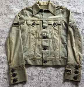 Veste en jean vintage personnalisée pour l'hiver, style formel et streetwear décontracté, avec broderie imprimée patchwork et décoration boutonnée - Product Image 6