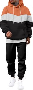 Survêtement pour homme avec logo personnalisé OEM |   Vêtements de sport rayés contrastés |   Ensemble de survêtements et blousons bomber vierges en gros - Product Image 6