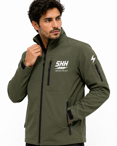Custom <b>Men</b> Soft shell <b>Jacket</b> Waterproof Windproof Outdoor Tactical Workwear Full Zip Stand Collar OEM Wholesale Winter <b>Jacket</b> - Product Image 4