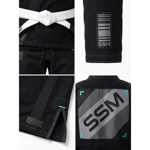 OEM Custom Techwear BJJ Gi 350GSM Pearl Weave Cotton Jiu Jitsu <b>Kimono</b> Ripstop Pants Blackout Competition BJJ Solid - Product Image 4