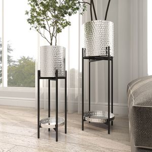 Modern Metal Planter <b>Pot</b> <b>Large</b> Size <b>Flower</b> <b>Pot</b> For Indoor Plants Outdoor Garden Balcony And Patio Decoration Use - Product Image 6