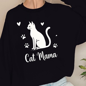 Mamá gato cuánto madre sudaderas de mujer - Product Image 2