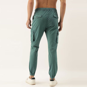 Men's Cargo Jogger Pants Elastic Waist Drawstring Multiple Pockets Casual Spring Wear Lightweight Cotton Oxford Fabric - Product Image 3