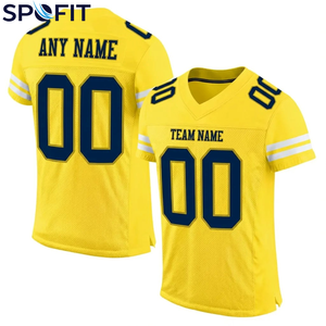 Camiseta de Fútbol Americano Personalizada OEM de Alta Calidad, Ropa de Entrenamiento Transpirable de Manga Corta, Último Diseño, Tallas Grandes, Precio Económico - Product Image 4