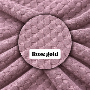 Tela de Punto Acanalado de Poliéster Color Oro Rosa, Material Elástico Texturizado para la Fabricación de Ropa y Prendas de Moda, Venta al Por Mayor - Product Image 2