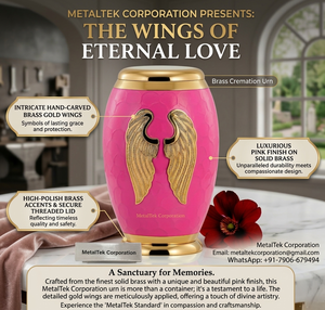 Trending Style White Cremation Urns Golden Angel Wings Polished Memorial Funeral Ashes Wholesale Funeral Decorative <b>Jars</b> Urns - Product Image 6