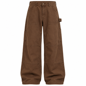 Pantalon d'hiver pour homme en toile épaisse avec cordon de serrage, broderie droite, respirant - Product Image 6