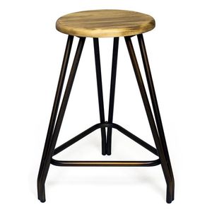 เก้าอี้เหล็กไม้สไตล์อินดัสเทรียล เหมาะสำหรับร้านกาแฟลอฟท์ และการใช้งานในครัวทันสมัย - Product Image 1