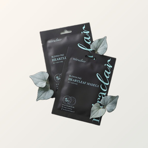 Tonique pour le visage Miraclair Korean Heartleaf Madeca Blemish Pad, paquet de 2 feuilles, fabriqué en Corée, extrait botanique blanc - Product Image 2