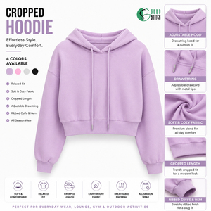 Sudadera con Capucha Corta Personalizada para Mujer, Sudadera Holgada de Felpa de Algodón, Ropa Casual Urbana, OEM ODM al por Mayor - Product Image 1