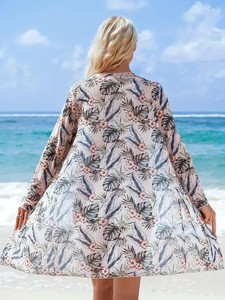 Ensemble bikini 3 pièces à imprimé floral pour femmes, dos nu, short à nouer devant, en mousseline de soie, écologique, tankinis rembourrés amovibles - Product Image 4