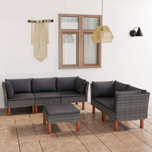 Ensemble de salon de jardin gris anthracite - Product Image 1