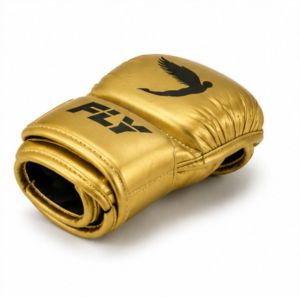 Gants de combat MMA en cuir de vache véritable personnalisés, à lacets, pour adultes, design doré premium, pour entraînement et sparring de kickboxing - Product Image 5