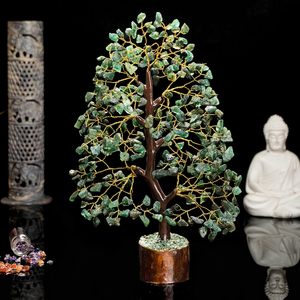 ALIZA AGATE EXPORTS Arbre en cristal d'aventurine verte naturelle, fait main, 300 perles, pour décoration intérieure, cadeau, vente en gros - Product Image 5