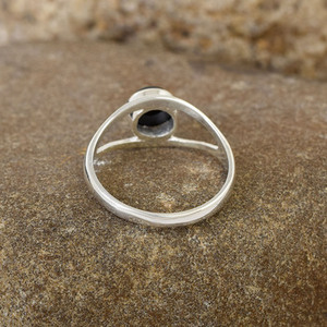 Handcrafted 925 <b>Sterling</b> <b>Silver</b> Bohemian Elegant Bezel <b>Set</b> <b>Ring</b> With Black Onyx Gemstone And Diamond Fine <b>Rings</b> Designer Jewelry - Product Image 3