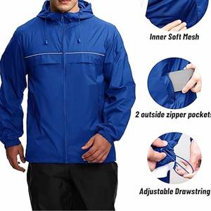 Veste de pluie imperméable et respirante à capuche pour homme, haute performance, pour la randonnée en extérieur et la ville, par Dress Sports - Product Image 5