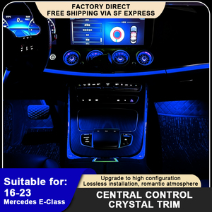 Gicoo Panneau lumineux LED d'ambiance pour l'intérieur de la voiture, double couche, en forme de brique de cristal, pour W213 W222 W205 X253 1994-2016 - Product Image 6
