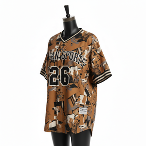 Camiseta de Béisbol para Mujer, 180 GSM, Poliéster Transpirable, Estampado Completo, Ribete en Contraste, Logotipo Personalizado, Transpirable - Product Image 4