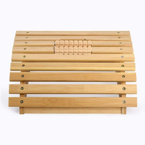 Wooden Under <b>Desk</b> Footrest <b>Ergonomic</b> Foot Rest with Massage Roller Bamboo Foot Support for Office Chair Home Office <b>Desk</b> - Product Image 1