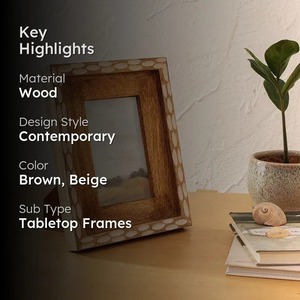 Wooden Rectangular Photo <b>Frame</b> 7x5 Inch Tabletop Decor Classic Horizontal Orientation - Product Image 5