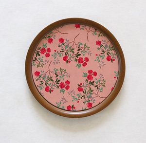 Plateau de service rectangulaire en bois plaqué or au design moderne, thème floral, portrait par blossom craft india - Product Image 6