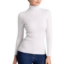 STELLAR <b>Turtle</b> <b>Neck</b> Quick Dry Casual Knitted Cotton Spandex Short <b>T</b>-<b>shirt</b> Full Anti-Wrinkle Breathable Women's Custom - Product Image 2