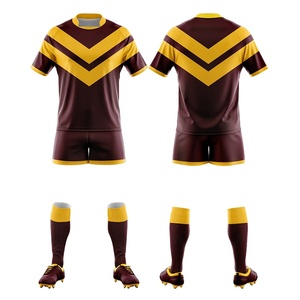 New Arrival Customizable Rugby Uniform <b>2</b>-<b>Piece</b> <b>Set</b> Breathable with OEM Design & Logo for Team Wear - Product Image 3