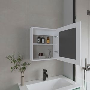 Armadietto a specchio da bagno a 2 ripiani 1 porta - Product Image 3