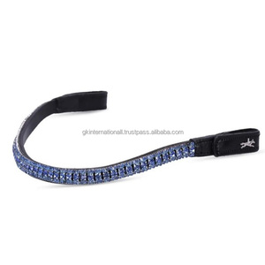 แถบคิ้วหนังตกแต่งทำจากคริสตัลทำจากคริสตัลสำหรับแข่งม้าขี่ม้า - Product Image 2
