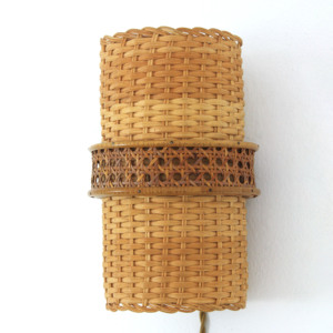Lámpara de pared de ratán para baño y dormitorio, luces de pared naturales de bajo costo. - Product Image 1