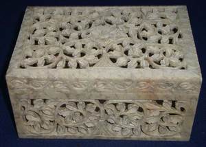 New Unique Handmade Carving Design Of Natural Soapstone Rectangular Shape <b>Big</b> Size <b>Jewelry</b> <b>Boxes</b> For Festival And Reselling - Product Image 5